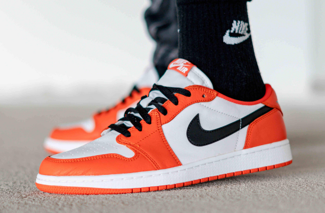 Jordan 1 best sale naranja con blanco